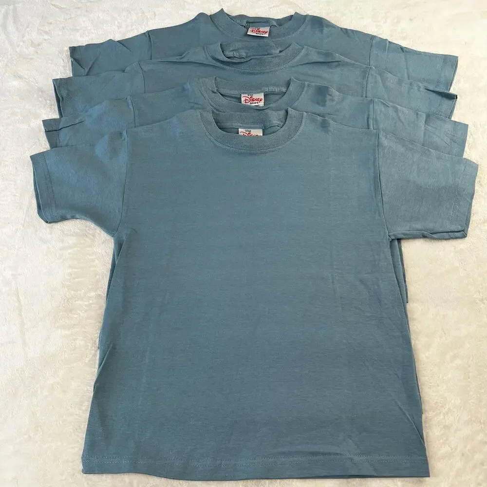 Disney Store Blue Cotton Blank T-shirt Lot Kids size Small Craft Embroidery